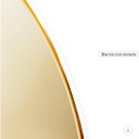 Espejo Karantina 70cm - Blanco con dorado