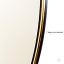 Espejo Karantina 80cm - Negro con dorado