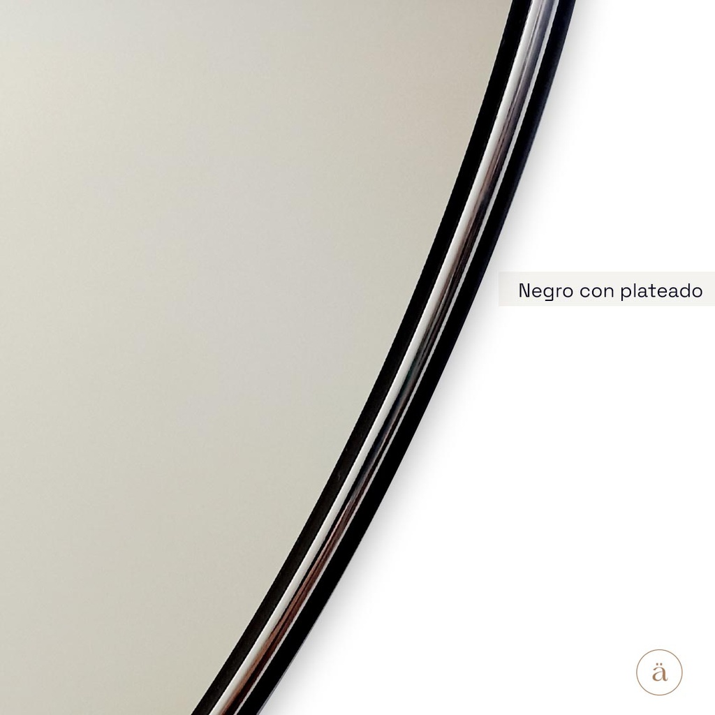Espejo Karantina 120cm - Negro con plateado
