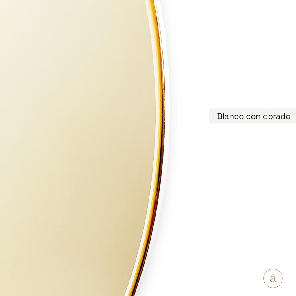 Espejo Karantina 140cm - Blanco con dorado